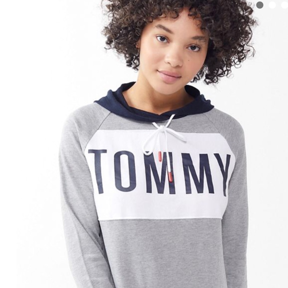 NWT Vintage‎ Tommy Hilfiger Colorblock Tunic Hoodie